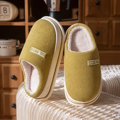 Women Cotton Slippers Winter Indoor Non-Slip