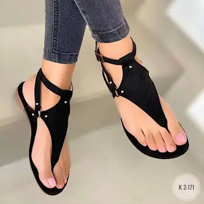 Wish Amazon's New Export Large Size Sandals for Women European and American Flats Thong Flip-Flops Flats Sandals Are Available All Year Round