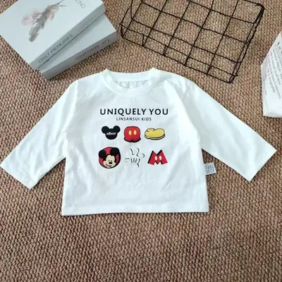 100% Cotton Retro Printed Boys T-Shirt White