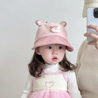 Cute Fisherman Hat for Boys Girls Autumn Winter Warm