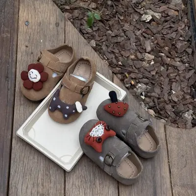 Children's Fashion Birkenstock Shoes for Boys and Girls, Cartoon Shoes for Kidsren, Baby Soft-Soled Toddler Shoes, Non-Slip Baby Shoes, Trendy