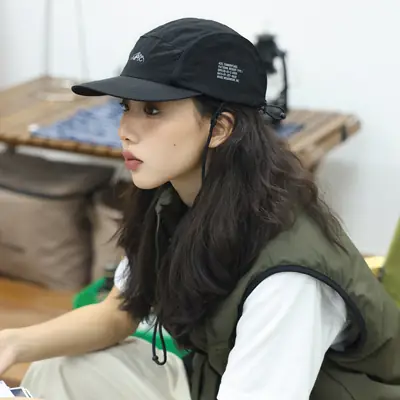 Japanese Style Windproof Baseball Cap for Women Summer Camping Sunshade Duckbill Hat for Men Hiking Climbing