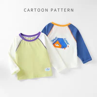 2025 Baby T-Shirt Autum Girls Long Sleeve Yellow White