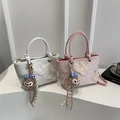 Sweet Lace Butterfly Shoulder Bag for Women 2025