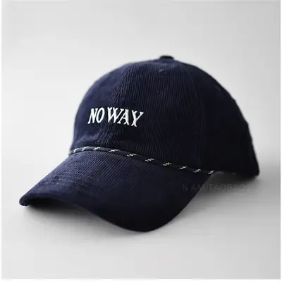 Nora Way Embroidered Baseball Cap Navy Blue Unisex