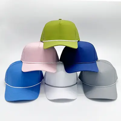 Blue Perforated Baseball Cap for Men Women