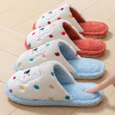 Warm Cotton Slippers for Women Winter Indoor