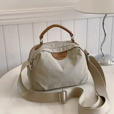 Women's Light Grey 2025 Shoulder Bag with Long Strap