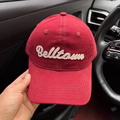 Belleam Red Baseball Cap for Women with Wide Brim