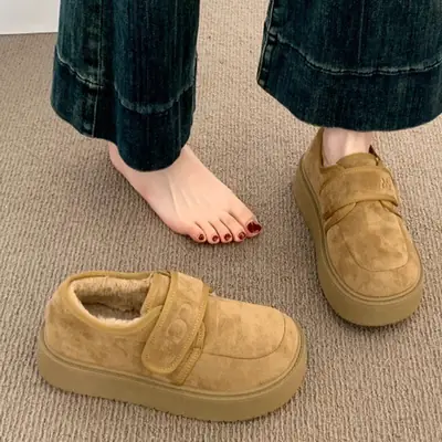 Women Fleece Lined Winter Birkenstock Shoes Tan