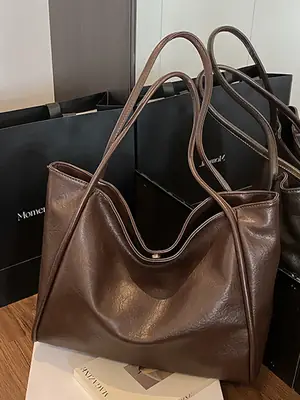 Brown Leather Satchel Bag for Women 2025