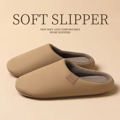 Winter Cotton Slippers for Men Women Warm Non-Slip