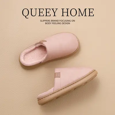 Waterproof Cotton Slippers for Women, Autumn and Winter 2026 New Model, Indoor Home Non-Slip, Anti-Odor, Silent Household Cotton Slippers for Men