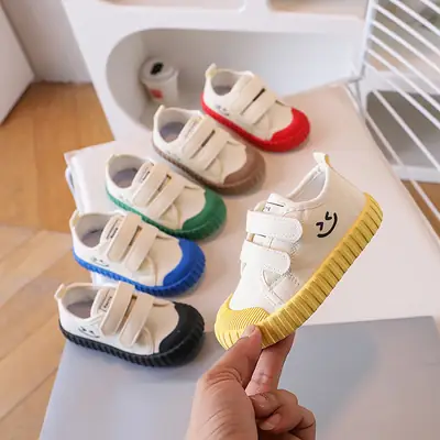 Children's Super Popular Canvas Shoes Kindergarten Indoor Flats Boys and Girls Shoes Cloth Shoes Baby Shoes 2025 Spring & Fall Soft Soles
