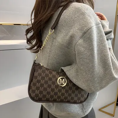 Women's Small Crossbody Bag with Gold Chain