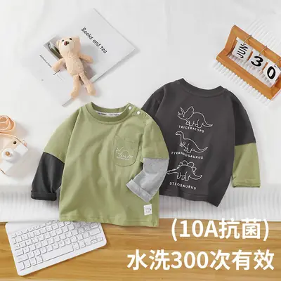 Baby Printed Long Sleeve T-Shirt Green Black 2025