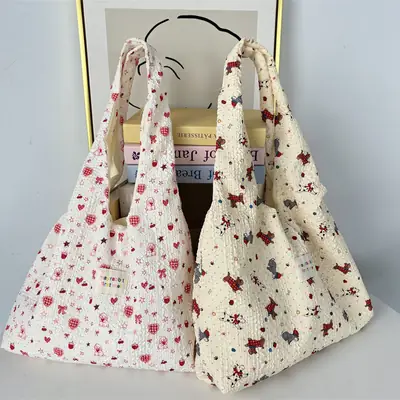 Cute Cartoon Embossed Shoulder Bag for Women