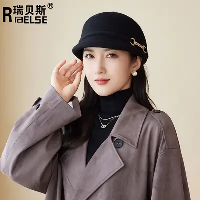 Women Wool Felt Cap Autumn Winter Warm