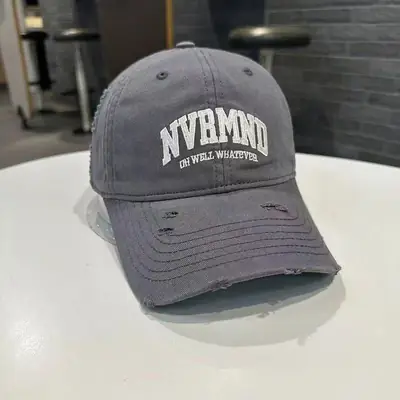 2025 New Navy Blue Lettered Baseball Cap for Women