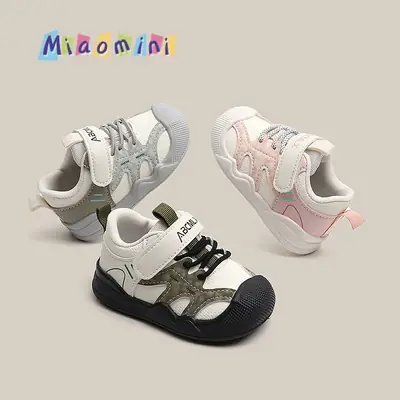 2025 New Toddler Shoes Baby Soft Sole Non-Slip Spring and Autumn Baby Boy Shoes Breathable Women's Sports Shoes Anti-Falling Heel