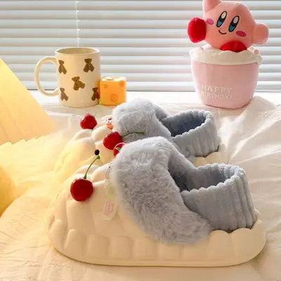 Warm Fleece Lined Women's Winter Slippers Black