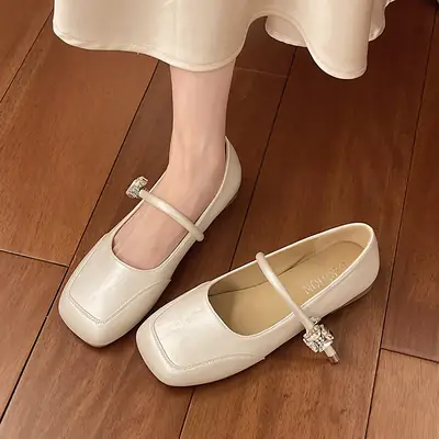 Evening Breeze Gentle Shoes Flats Shoes for Women Summer 2025 New Mary Jane Women's Shoes with Skirt Soft Sole Small Leather Shoes