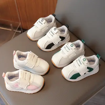 Baby Velcro Soft-Soled Toddler Shoes 2025 Spring and Autum New Children's Shoes Baby Mesh Breathable Mesh Shoes Sports Shoes