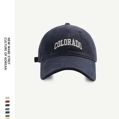 2025 Women Letter Embroidered Brushed Cap Wide Brim Duckbill