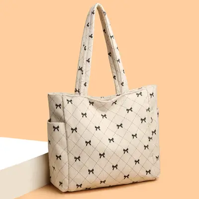 Cross Stitch Pattern Large Tote Bag for Women