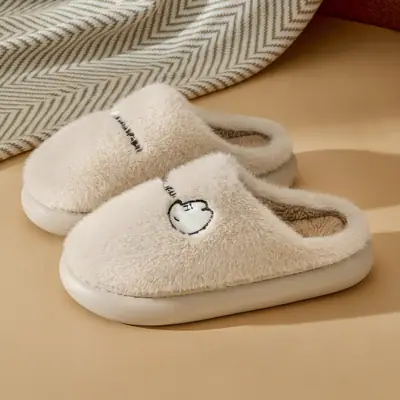 Lidani Cotton Slippers for Women, Winter 2026 Model, Indoor Home Warm Plush Slippers, Antibacterial, for Men, Autumn and Winter