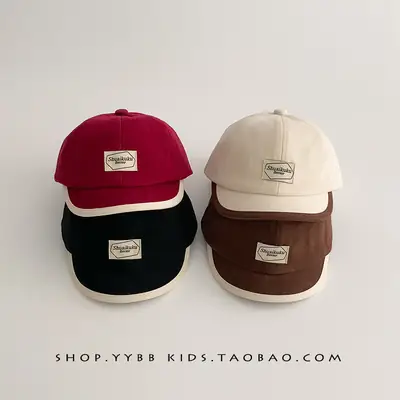 Brown Peaked Cap for Kids & Women, Windproof Warm, Spring Fall Baseball Cap