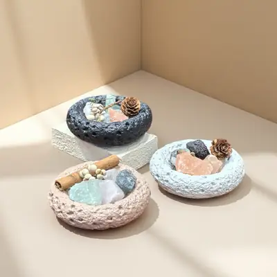 Cross-Border Creative Cement Scented Candle Empty Cup High-Value DIY Home Bedroom Long-Lasting Scented Candle Cup Container