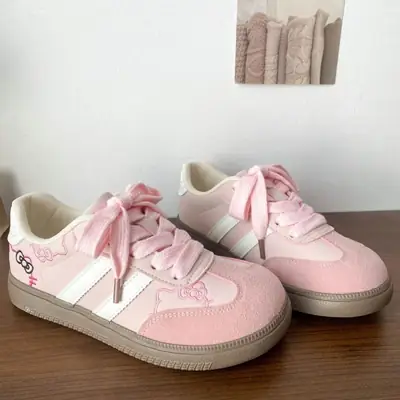 Bell Cat Pink Sneakers for Girls Big Toe Training Shoes