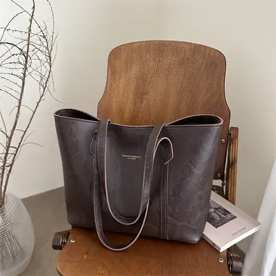 Korean Style Retro Tote Bag Women Large Capacity