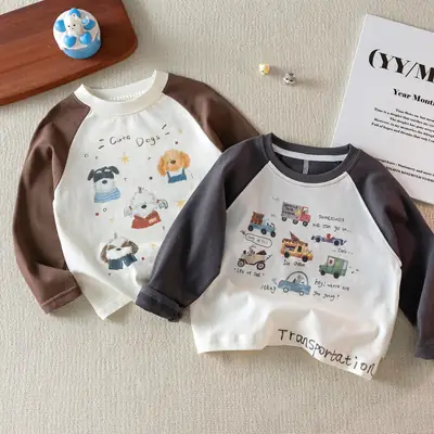 Children Long Sleeve T-Shirt Japanese Style Cartoon Design Spring 2026