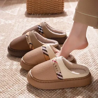 Women's Warm Cotton Slippers Autumn Winter Large