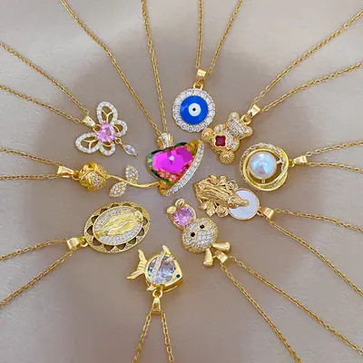 Full Diamond Necklace for Women with Butterfly Pendant