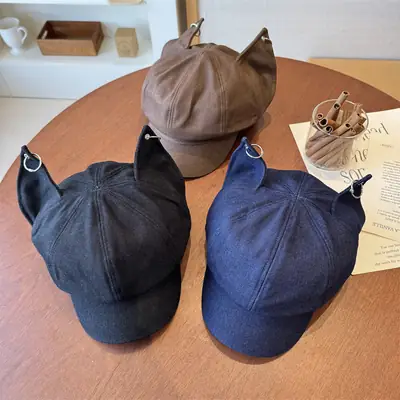 Cat Ear Duckbill Caps for Women Spring Autumn
