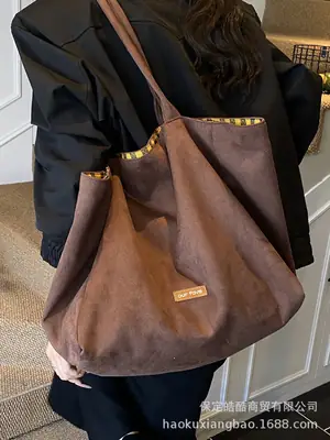 Women's Brown Leopard Print Shoulder Bag Large Capacity