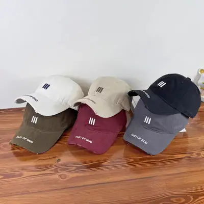Women's Grey 3-Stripes Embroidered Cap