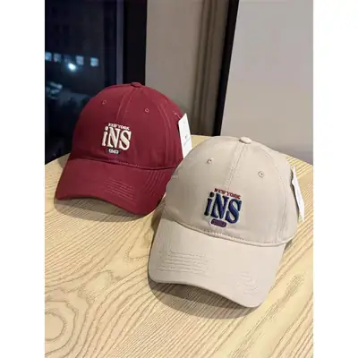 Women Maroon Letter Embroidered Baseball Cap
