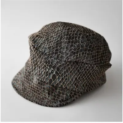Women's Mesh Sun Hat with Grid Design