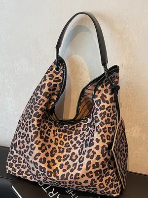 Leopard Print Women's Shoulder Bag 2025 New Style