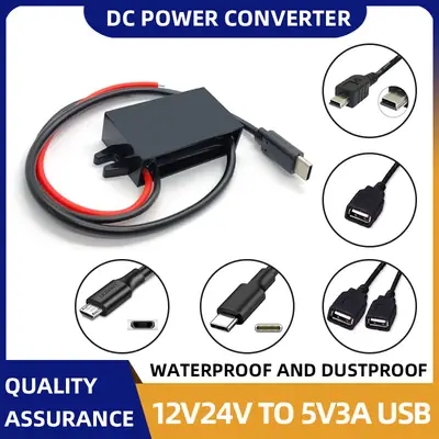 12V24V to 5VUSB Car Charger 12V3A Waterproof
