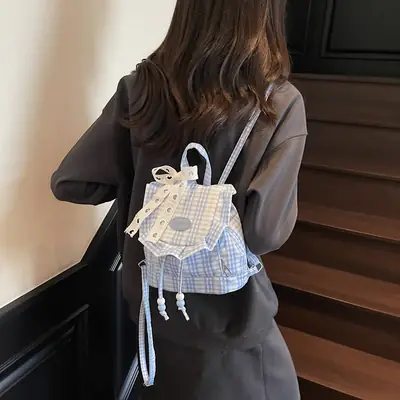 Lace Drawstring Shoulder Bag for Girls 2025