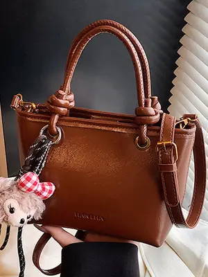 Women Satchel Bag Brown Leather Shoulder Crossbody 2025