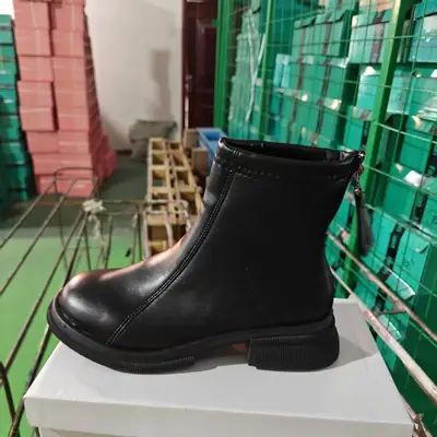 Women Chelsea British Slim Black Winter Boots