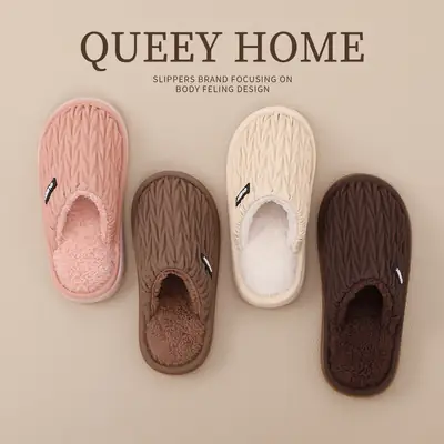 Winter Waterproof Cotton Slippers for Men Women