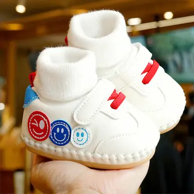 Baby Shoes Soft Sole Non-Slip Spring & Fall New Beginner Baby Shoes 0-1 Years Old Toddler Shoes Socks Shoes Cartoon