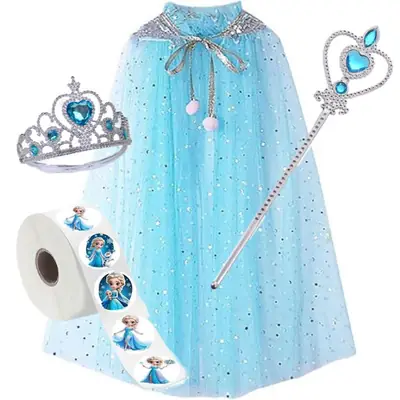 Frozen Veil Elsa Elsa Cloak Princess Shawl Sophia Cloak Girls Halloween Children's Dress up
